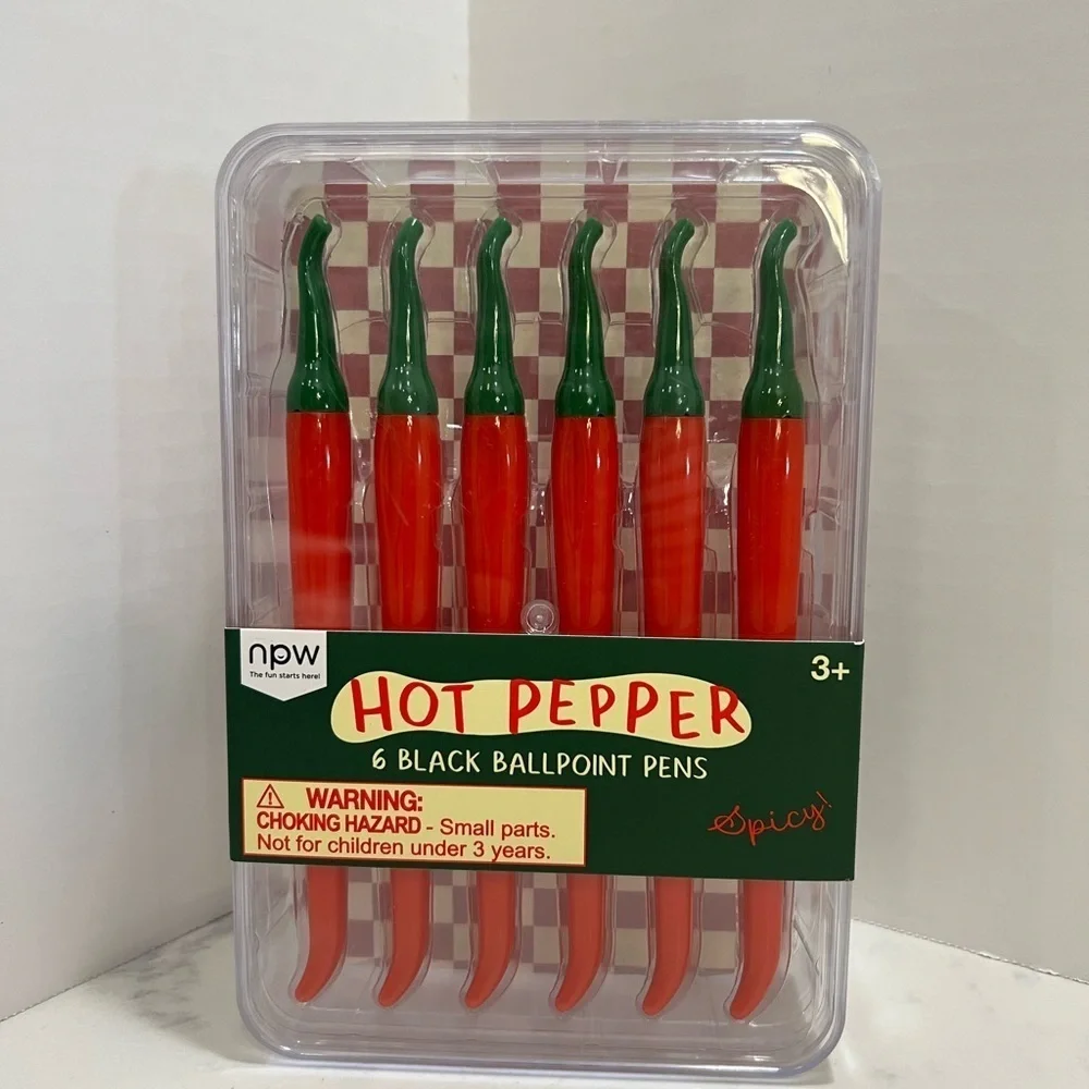 Hot Pepper Black Ballpoint Pens Set